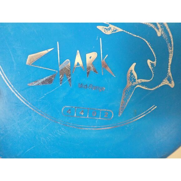 Innova DX Shark 175g Blue Silver Foil Midrange Golf Disc Used - Picture 2 of 5